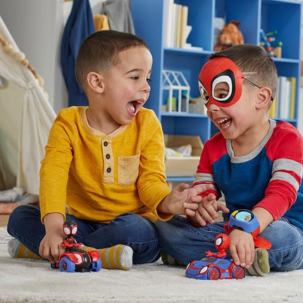 Spidey and his Amazing Friends Super Spidey Set, Role Play Toys, Toy Car Set, Marvel Spider-Man Mask Great for Kids, 3+ Years (Amazon Exclusive)