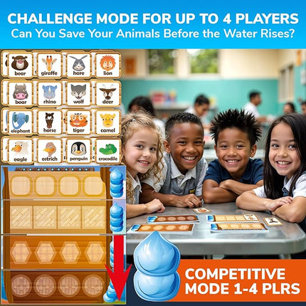 QUOKKA Noah's Ark and Bible Bingo for Kids - 2 Bible Games Set in 1 Box – Kids Bingo & Noah’s Ark Memory Board Game – Faith-Based Christian Toys for Sunday School, Homeschool, Family Game Night