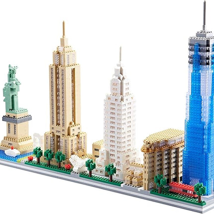 City Architecture New York Skyline Micro Building Blocks Set for Adults NYC Skyline Collection Model Kit for Teens Kids Age of 14+ 3452 Pieces