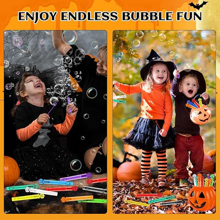 200 PCS Bubble Wands, Halloween Party Favors for Kids, Halloween Kids Goodie Bag Stuffers, Great Halloween Treats Toys, Girls Boys Classroom Prizes (10 Colors)