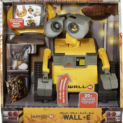 Mattel Disney Pixar WALL-E RC Robot Toy with 20+ Lights & Sounds, Hello WALL-E Action Figure & Remote Control (Amazon Exclusive)