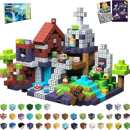 150 PCS Magnetic Building Blocks for Kids, Montessori Magnetic Toys, Build Zombie Island Set, STEM Toddler Sensory Building Blocks for Boys Girls 3 4 5 6 7 8 9 10th Birthday Gift