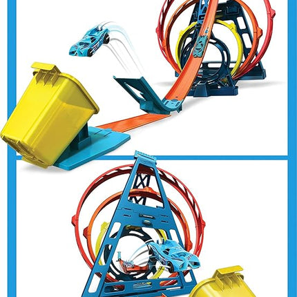 Hot Wheels Track Builder Triple Loop Stunt Loops Hot Wheels 1:64 scale Vehicles
