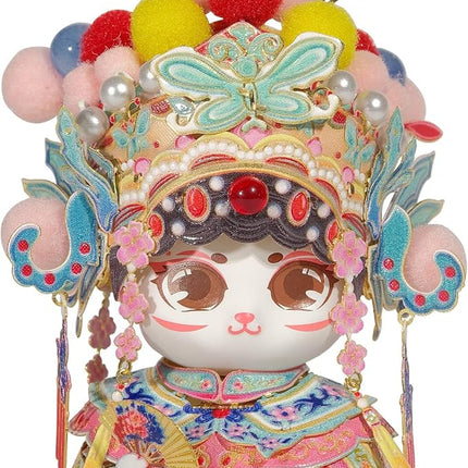 MU 3D Metal Puzzles The Chinese Opera Diva Kitty Cat Figures Model Assembling, Metal Models Kits Miniature Building for Adult, Hobby Birthday New Year Gifts Collectibles Home Decor