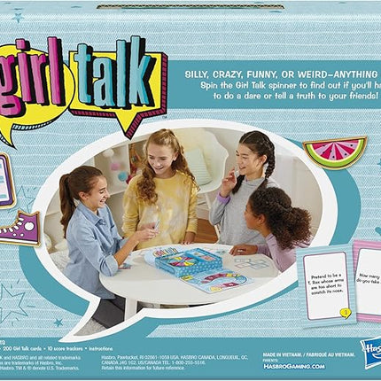 Hasbro Gaming Girl Talk Truth or Dare Board Game for Teens and Tweens, Inspired by The Original 1980s Edition, Ages 10 and Up, for 2-10 Players