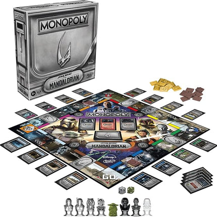 Monopoly: Star Wars The Mandalorian Edition Board Game, Inspired by The Mandalorian Season 2, Protect Grogu from Imperial Enemies, 2-4 players