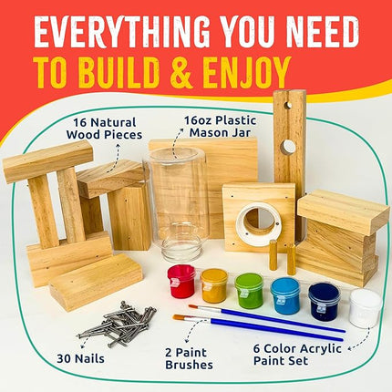 SparkJump DIY Wood Building Kits, STEM Woodworking Kit for Kids, Creative Fun Craft Projects, Great Gift for Boys & Girls (Candy Dispenser, 1-Pack)