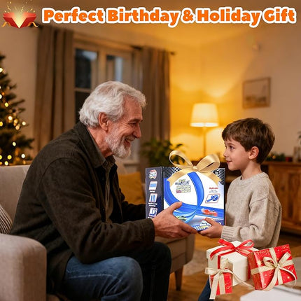 15 Ft Flexible Race Car Track for Kids, Double-Sided Racetrack with Suction Cups, Compatible with Hot Wheels & 1:64 Diecast Cars,Portable Roll Up Track Toy,Gift for Boys Girls Ages 3+ (Orange)