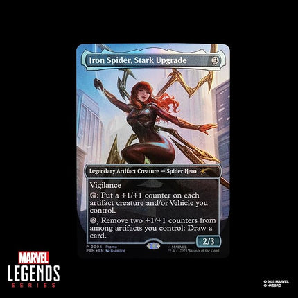 Spider-Man Marvel Legends Series Magic: The Gathering Mary Jane Watson (Iron Spider), 6-Inch Action Figure & Exclusive Foil Collectible Card Game Trading Card