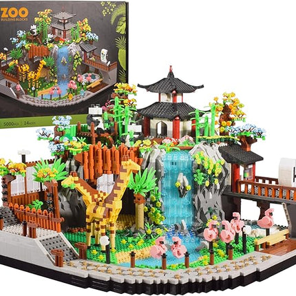 Micro Mini Blocks Animals Building Model Set Animals Creative Architecture Zoo Park Building Sets Toys Present for Adult and Kids 14+ 5000PCS