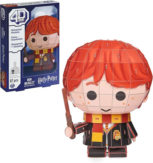 4D Build, Harry Potter Ron Weasley 3D Model Kit, Harry Potter Collectibles & Desk Decor, Adult Puzzle, Building Toys, 87 Pieces, 3D Puzzles, Gift Ideas for Ages 12 & Up