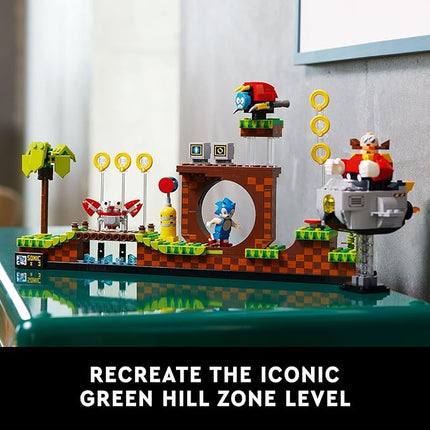 LEGO Ideas Sonic The Hedgehog – Green Hill Zone 21331 Collectible Set, Nostalgic 90's Gift Idea for Adults with Dr. Eggman Figure and Eggmobile