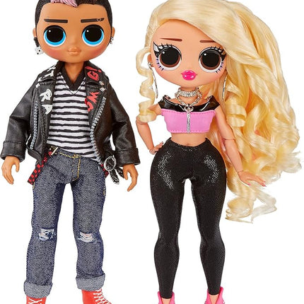 L.O.L. Surprise! OMG Movie Magic Fashion Dolls 2-Pack Tough Dude and Pink Chick with 25 Surprises Including 4 Fashion Looks, 3D Glasses, Accessories and Reusable Playset - Great Gift for Ages 4+