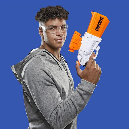 Nerf Fortnite SR Blaster - 4-Dart Hammer Action - Includes Removable Scope and 8 Official Nerf Elite Darts - for Youth, Teens, Adults