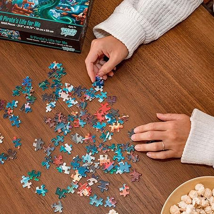 A Pirate's Life for Me! Fantasy Adventure Puzzle for Adults and Kids | Difficult 1000 Piece Jigsaw Puzzle Toy | Interactive Brain Teaser for Game Night | 29 x 20 inches