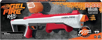 NERF Pro Gelfire Raid Blaster, Fire 5 Rounds at Once, 10,000 Gel Rounds, 800 Round Hopper, Eyewear, Toys for Teens Ages 14 & Up