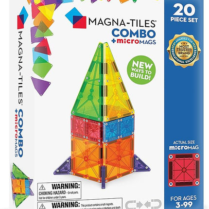 MAGNA-TILES Combo 20-Piece Magnetic Construction Set, The Original Magnetic Building Brand