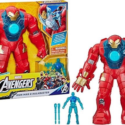 Marvel Avengers VenomVersus Epic World of Action Iron Man & Hulkbuster Armor Figure Set with Accessories, 4-Inch (10 cm) Super Hero Toys, Kids Ages 4+