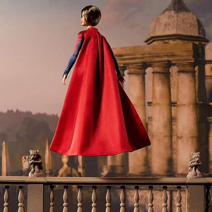 Barbie Supergirl Collectible Fashion Doll from The Flash Movie Wearing Red & Blue Suit with Cape, Display Stand Included