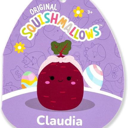 Squishmallows Original 14in Claudia The Purple Beet with Pink Headband – Official Jazwares Plush (Large)