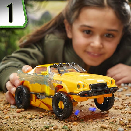 Transformers Toys Rise of The Beasts Movie, Beast-Mode Bumblebee Converting Toy with Lights and Sounds, Ages 6 and up, 10-inch