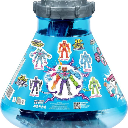 MRBEAST LAB Hybrids Mega Pack, Reveal Different Hybrid Parts to Create 5 Mix & Match Action Figures, Including a Mega Torso Panther Experiment to Reveal Hybrid's Real Colors, Collect 30+ Beasts