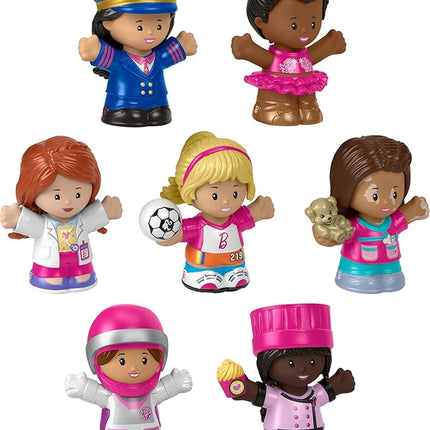Fisher-Price Little People Barbie Toddler Toys, You Can Be Anything Figure Pack, 7 Characters for Pretend Play Ages 18+ Months