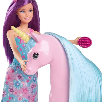 Barbie Mattel Doll & Unicorn Fantasy Playset – Magical Adventure Toy
