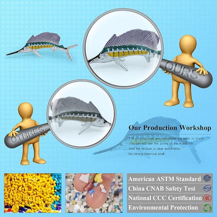 16PCS Mini Shark Sea Ocean Animal Sea Creatures Toys for Cake Topper Marine Animal Figures Toy Bath Toys Educational School Project for Kids Toddlers