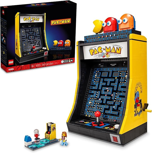 LEGO Icons PAC-Man Arcade Building Kit, Build a Replica Model of a Classic Video Game, Nostalgic Gift for Fans of Retro Video Games and Retro Décor, Includes PAC-Man, Blinky and Clyde, 10323