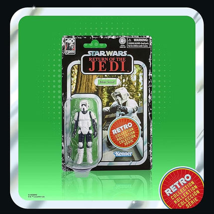 STAR WARS Retro Collection Biker Scout, Return of The Jedi 3.75-Inch Collectible Action Figures, Ages 4 and Up