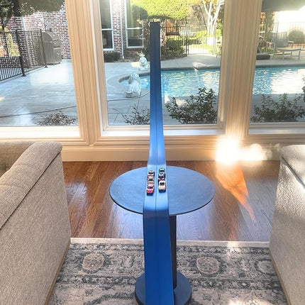 FlexTrack 5000 Flexible Race Car Track for Kids Toy with Suction Cups Compatible with Hot Wheels and Diecast 1/64th Cars and More 15 Feet Long Rolls Up Portable Racetrack (Racing Blue)