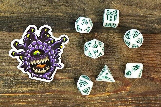 1985 Games Holiday Mystery Dice Bag - Wide Range of Patterns for Gaming, Role Playing, Table Games (Pack of 6)