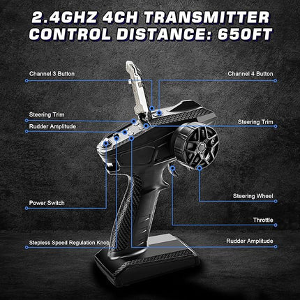 1:14 Brushless RC Trucks for Adults,Max 50mph Electric Off-Road Monster Truck,High Speed 4X4 Remote Control Car with 25W Fast Charger,Waterproof RC Truck with 3S Lipo
