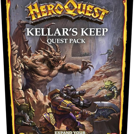 Hasbro Gaming Avalon Hill HeroQuest Kellar's Keep Expansion, Dungeon Crawler Board Game for Ages 14 and Up 2-5 Players Requires HeroQuest Game System to Play