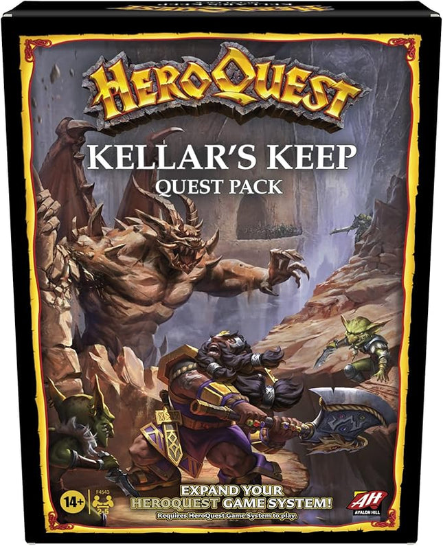 Hasbro Gaming Avalon Hill HeroQuest Kellar's Keep Expansion, Dungeon Crawler Board Game for Ages 14 and Up 2-5 Players Requires HeroQuest Game System to Play