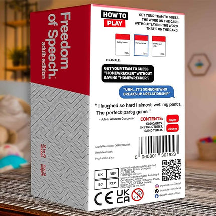 QUOKKA Freedom of Speech Card Board Game - Adult Edition - Fast-Paced | Guess The Word | Easy to Play - Party Game for Game Night