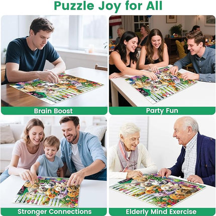 300 Pieces Puzzles for Adults,Unique Fun Dogs Jigsaw Puzzles 300 Pieces for Adults Kids Seniors,Animal Pet Lover Puzzle for Kids Ages 8-10 10-12,Challenging Puzzles Perfect for Game Nights,20.5*15 In
