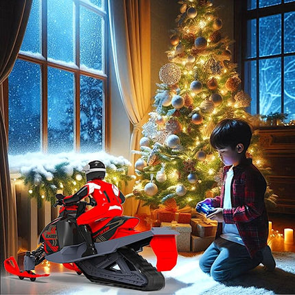 POCO DIVO Trail Blazer Snowmobile, 19” RC Tracked Snow Motorcycle Skimobile, 1/6 Racing Sports Motorbike, Dual Ski Snowboards Off-Road Sledge Motor Sled, Raido Control Tractor Rider Switchback Vehicle