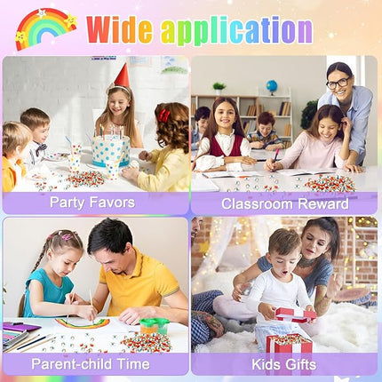 JUNEBRUSHS 150Pcs Rainbow mini Erasers, St. Patrick's Mini Erasers Cute Pencil Erasers for Kids Bulk School Classroom Prizes Gifts Homework Rewards Party Favors