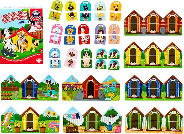 Doggy Doggy Woof Woof. Matching Game for Ages 2-6. Ideal for Developing Memory, with 2 Ways to Play. for 2-4 Players.