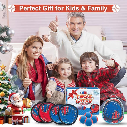 Toss and Catch Ball Game, Kids Toddler Baseball Glove & Catch Ball Toys, Kids Outdoor Games for Family, Toys for Beach Pool Yard Outside, Birthday Gift for Ages 3 4 5 6 7 8-12 Year Old Boys Girls