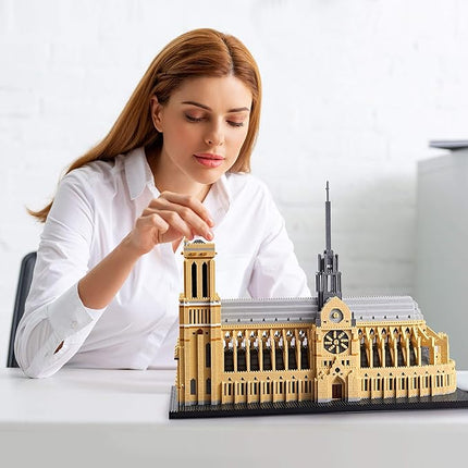 Architecture Series Mini Bricks for Adults and Teens,France Notre Dame de Paris Mini Building Blocks Set,Micro Blocks Set,7380 PCS,Landmark Model