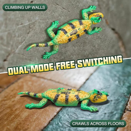 Axirata Wall Climbing Gecko Remote Control Robot Toys for Kids 3-5 4-7 6-8 8-12+ Year Old with Cool Lights, Rechargeable RC Robots Gecko Toy Climbs Walls & 360°Rotation, Birthday Gifts for Boys Girls