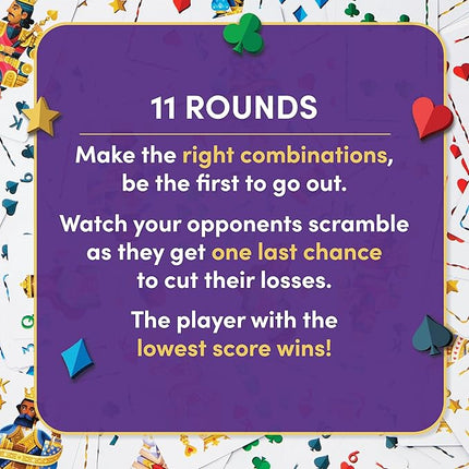 Five Crowns Giant Card Games – Jumbo Playing Cards, Card Game for Kids and Adults, Family Game Night, 5 Suited Rummy Style Card Game, Ages 8+