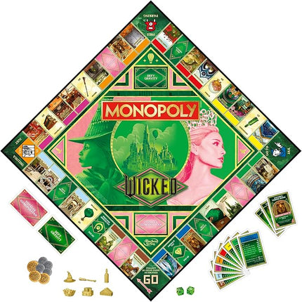 Monopoly Wicked Edition Board Game | Inspired by The Motion Picture | Ages 8+ | 2 to 6 Players | 30 Mins. | Family Games for Kids, Teens, and Adults