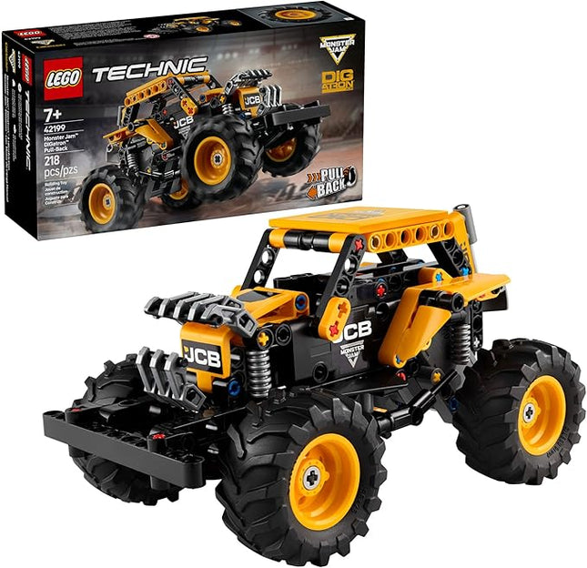 LEGO Technic Monster Jam DIGatron Pull-Back Monster Truck Toy - Building Toy for Kids, Boys and Girls, Ages 7+ - Gift for Birthdays - 42199