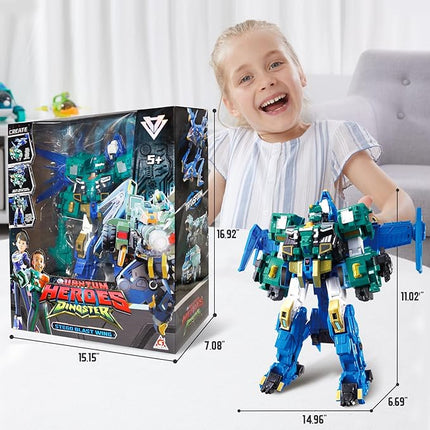 Transformable Robot 3 in 1 Stego Blast Wing, 11.81 Inches, Transforming Toys for Kids, Chariot Toys, Dinosaur Robot for Boys Girls 5 6 7 8 9 10 Years Old