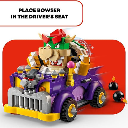 LEGO Super Mario Bowser’s Muscle Car Expansion Set, Collectible Bowser Toy for Kids, Gift for Boys, Girls and Gamers Ages 8 and Up, 71431