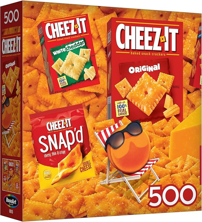 RoseArt - Snack Assortment - Cheez-It - 500 Piece Jigsaw Puzzle, Food-Themed Puzzle for Adults